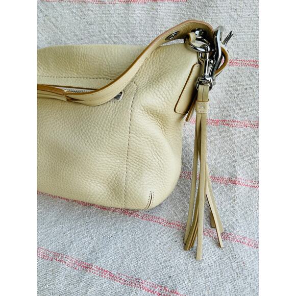 Y2K Coach 1429 Pebbled Leather Hobo Shoulder Bag Butter Yellow - Picture 3 of 11